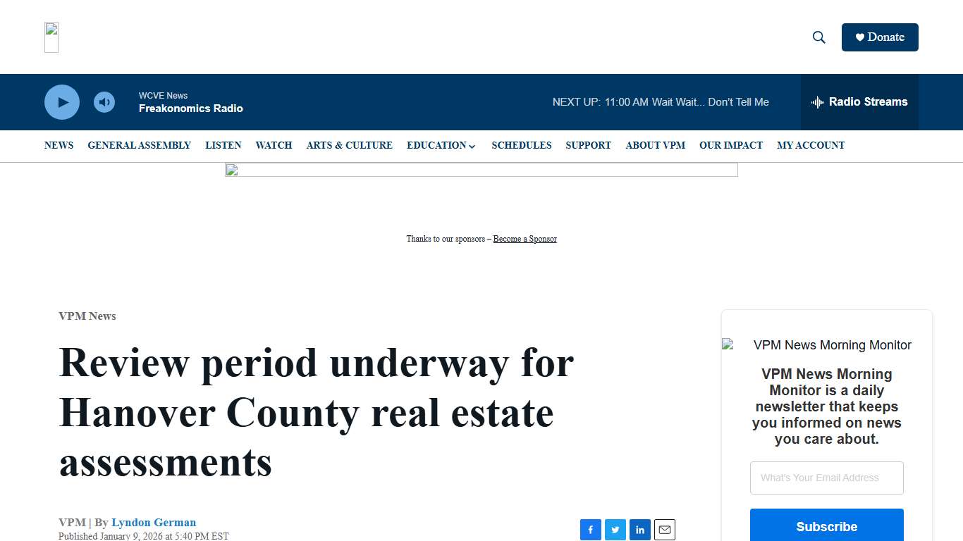 Review period underway for Hanover County real estate assessments