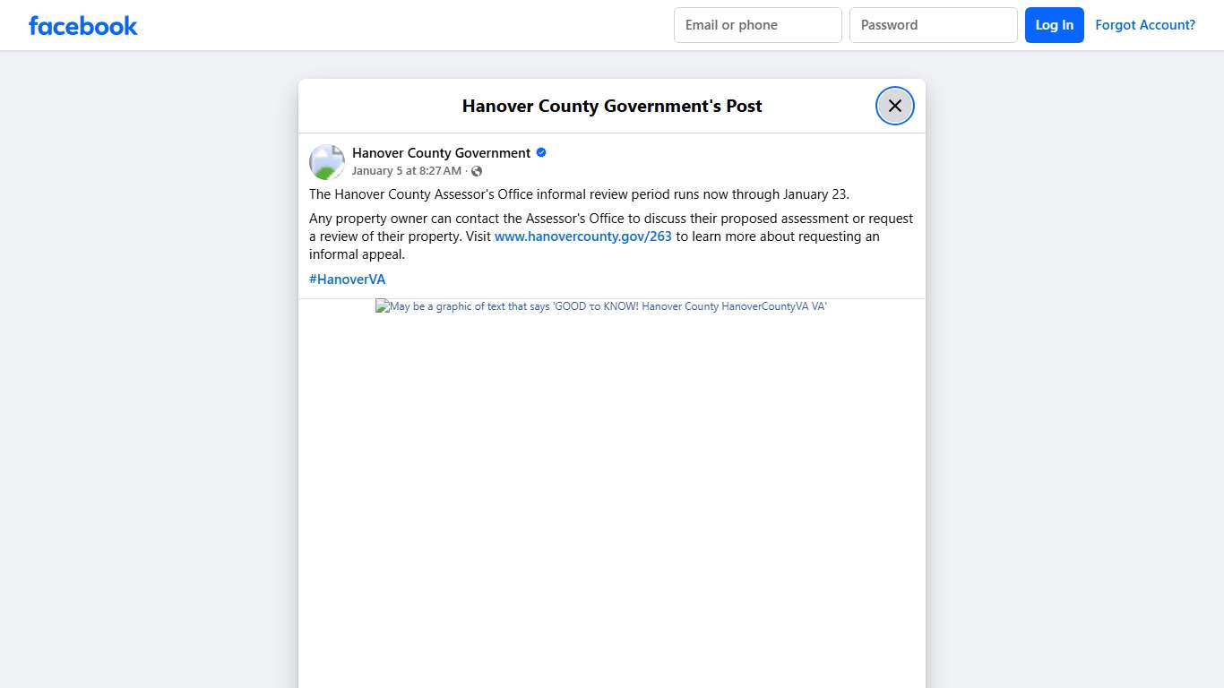 The Hanover County Assessor's... - Hanover County Government Facebook
